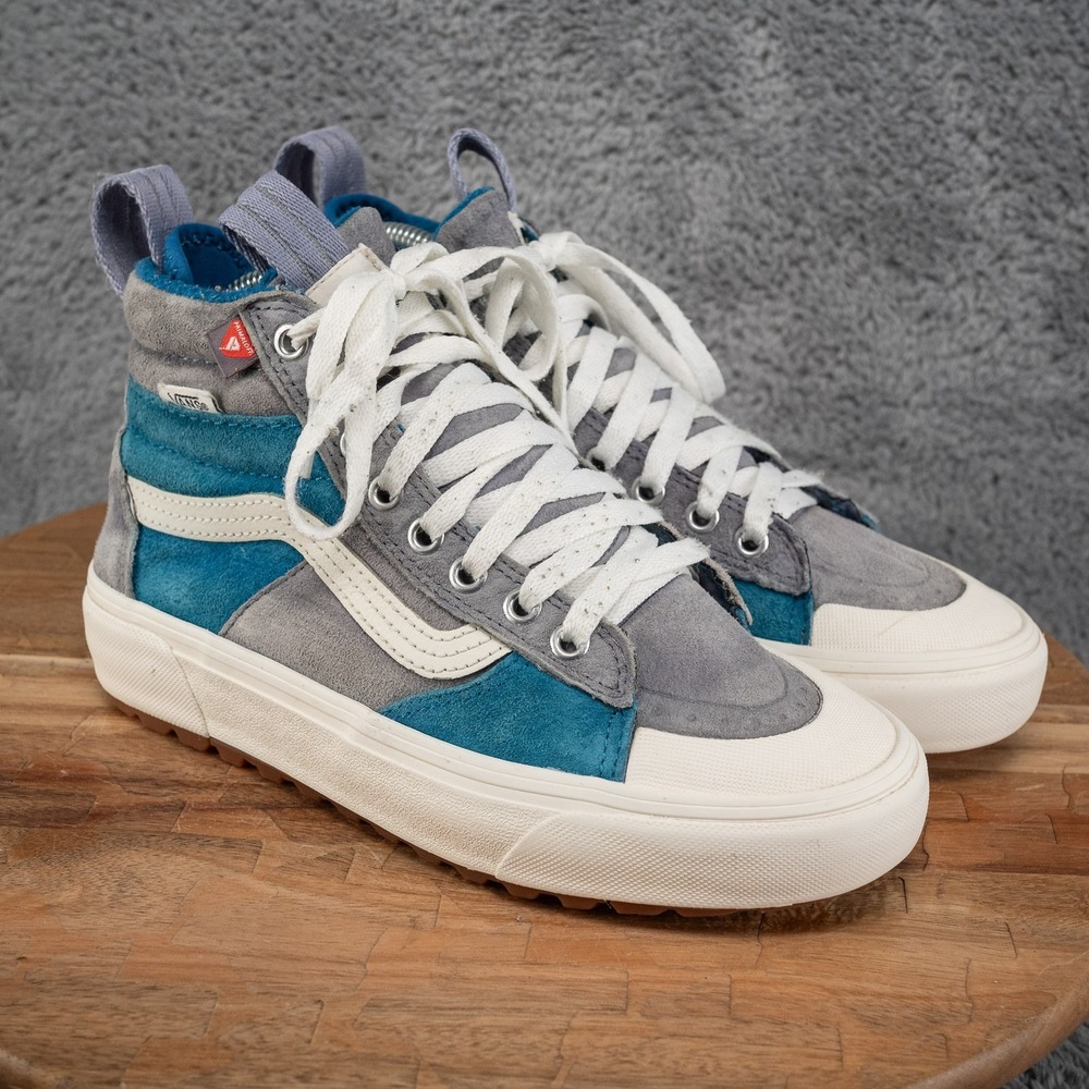 VANS Sk8 Hi MTE 2.0 DX Mens Sz 5 Womens 6.5 Blue Gray Marshmallow White 4P3I2UQ